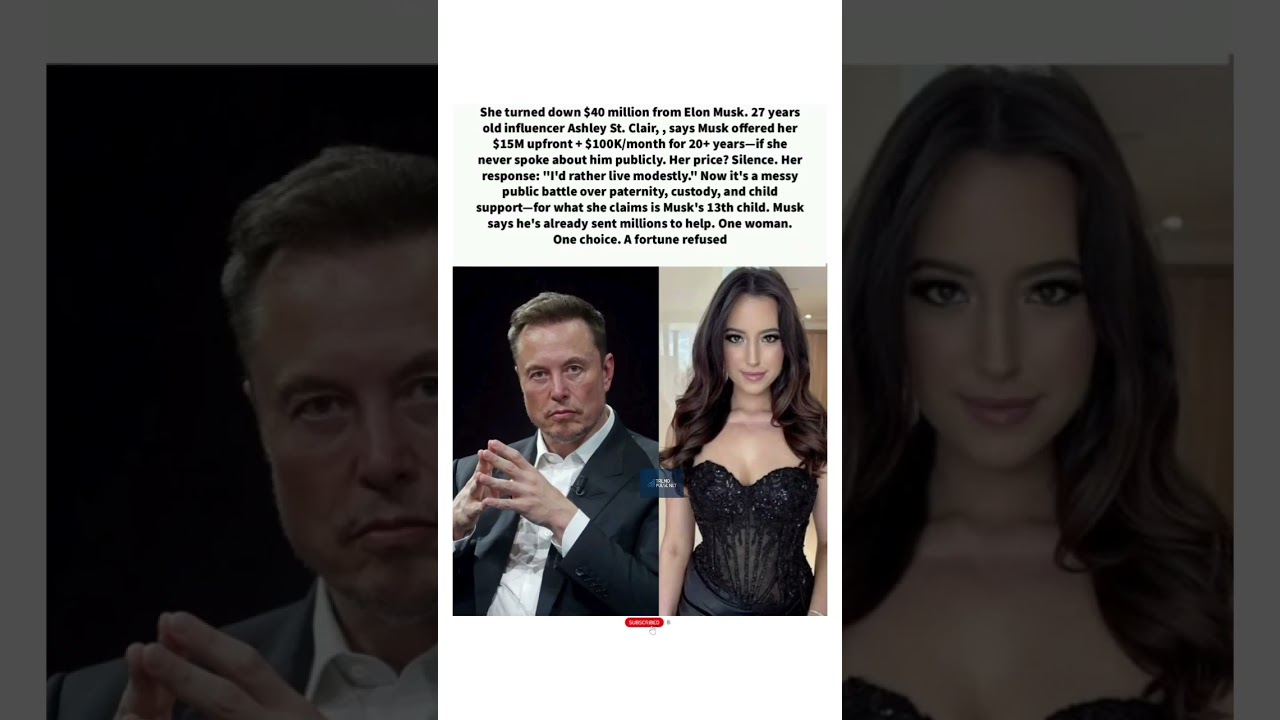 Ashley St. Clair Claims She Rejected $40M Silence Deal Involving Elon Musk 💰 #fyp #ytshorts #fypage