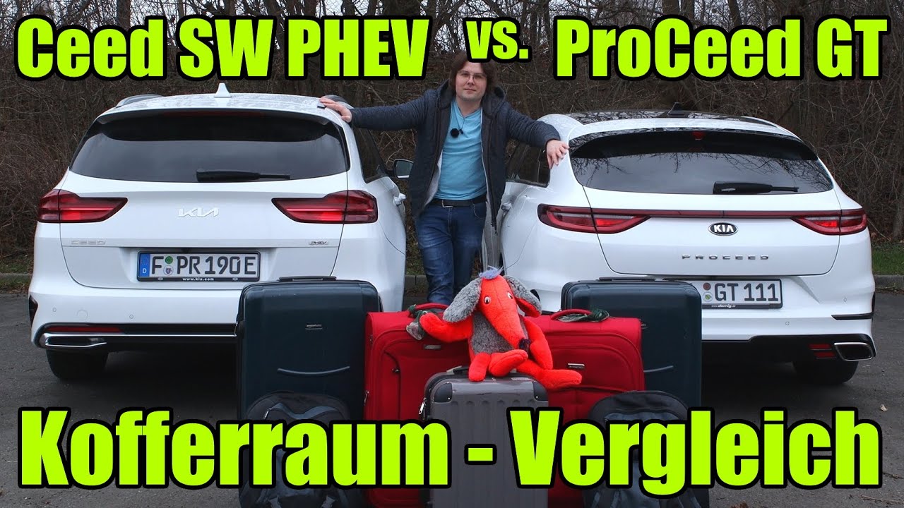 Kofferraum - Vergleich Kia Ceed Sportswagon Plug-in Hybrid vs. Kia ProCeed GT  Test Bericht deutsch