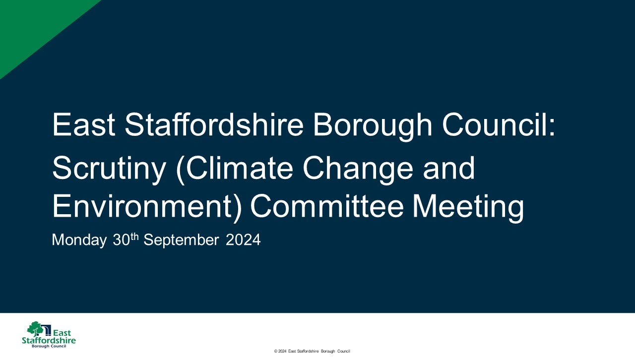 Scrutiny (Climate Change and Environment) Committee Meeting | 30th September 2024