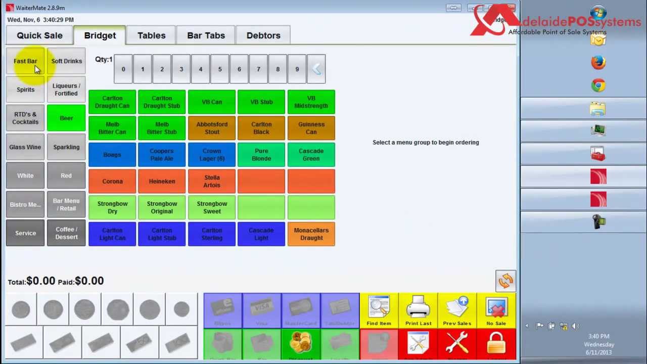 Ordermate POS Systems Demo - Pubs & Bars