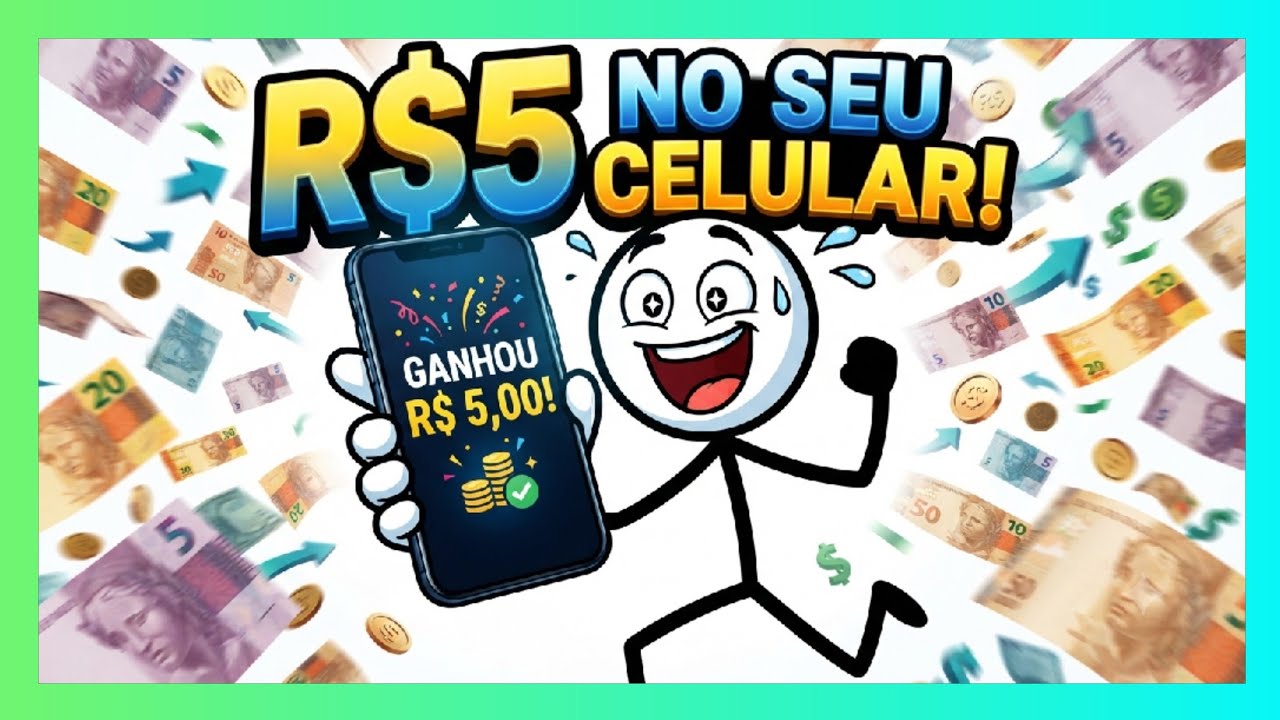 APP PAGA AT&Eacute;  R$ 5 JOGANDO ISSO NO CELULAR! 😱 (Melhor Aplicativo de Renda Extra 2026)
