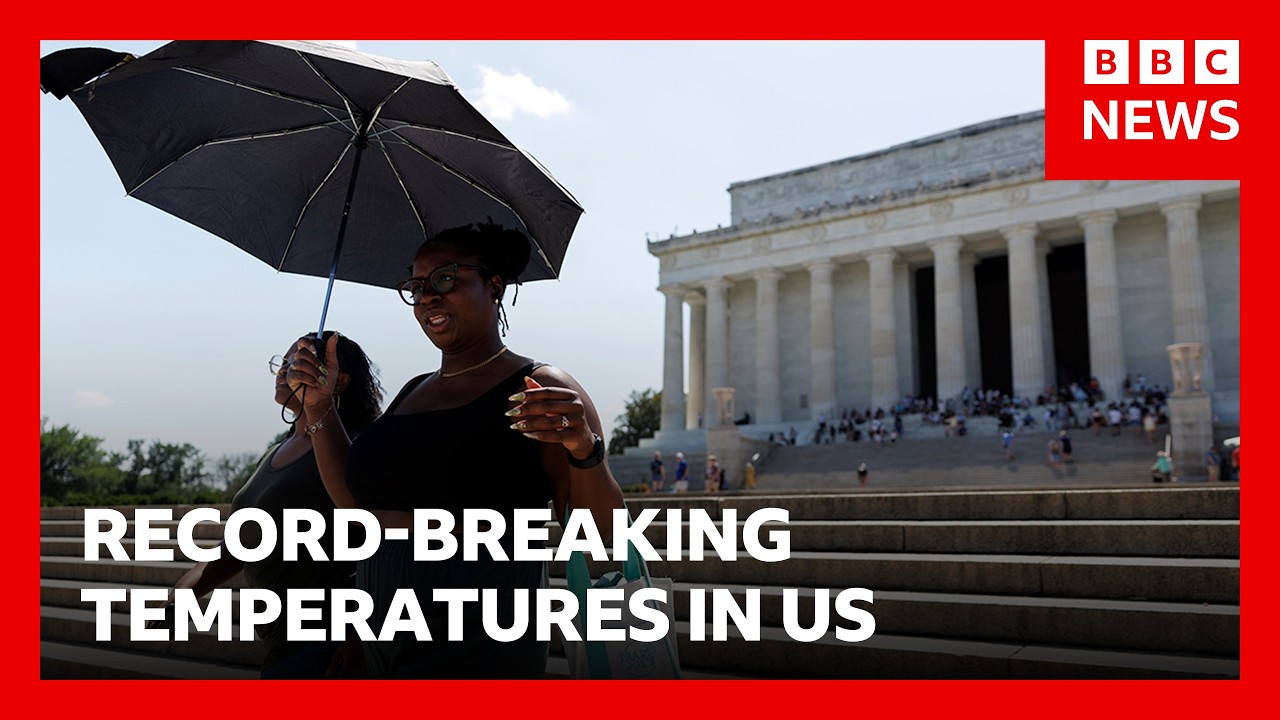 Record-breaking temperatures in US and Europe heats up again |  BBC News