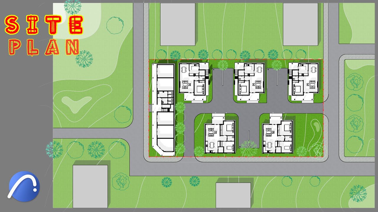 Render a site plan, No photoshop Just archicad