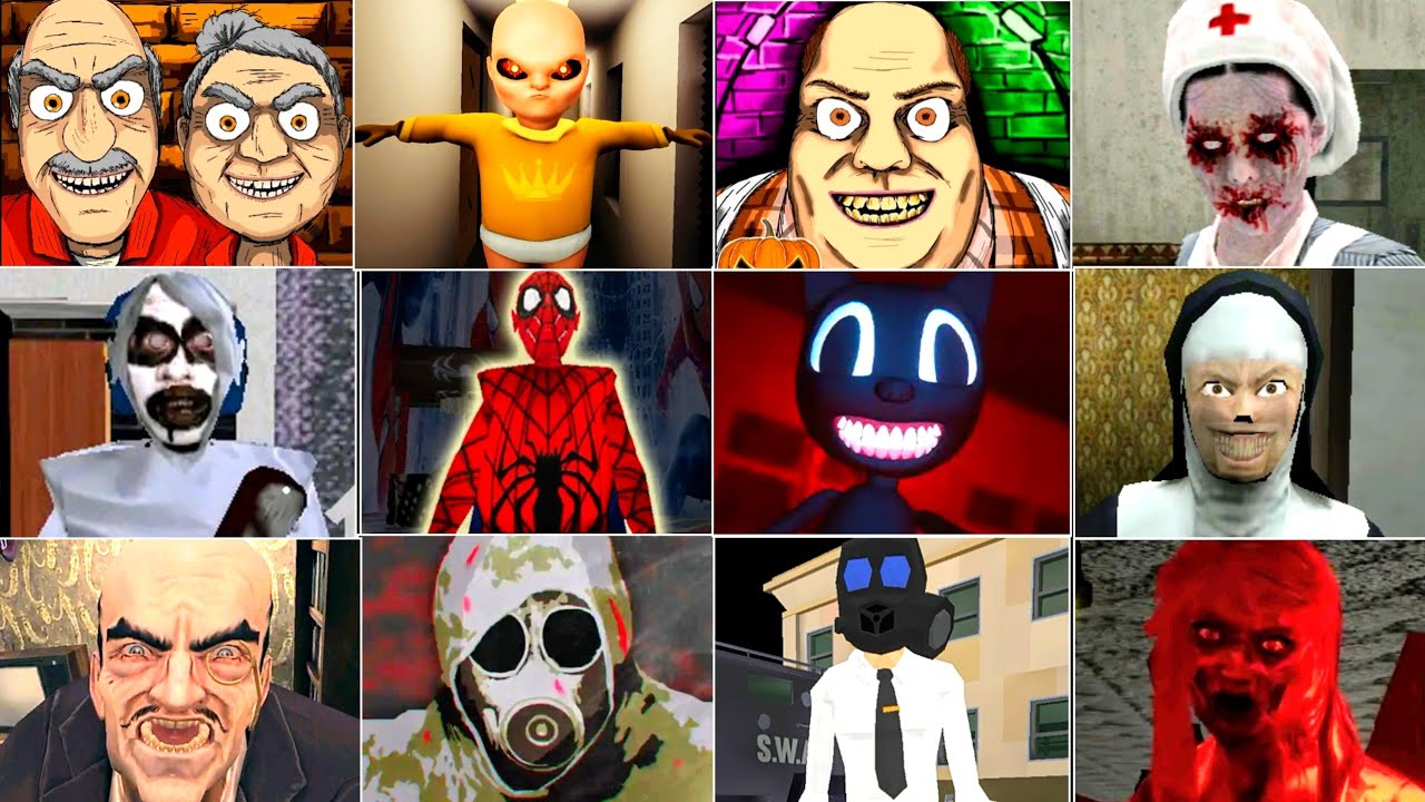 Caught Battle #36 - Grandpa and Granny 3 - Baby In Yellow - Spiderman Granny - Cartoon Cat