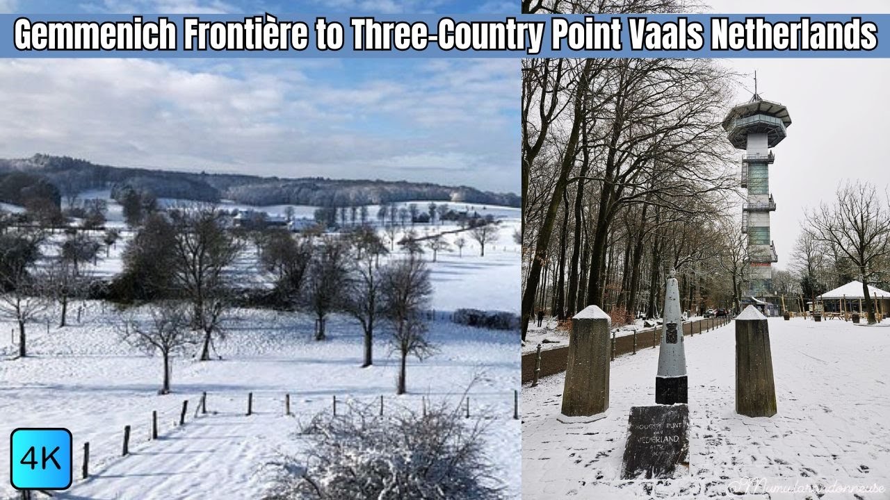 ❄️Snowy Walking Tour 2025: Gemmenich Fronti&egrave;re to Three-Country Point Vaals, Netherlands
