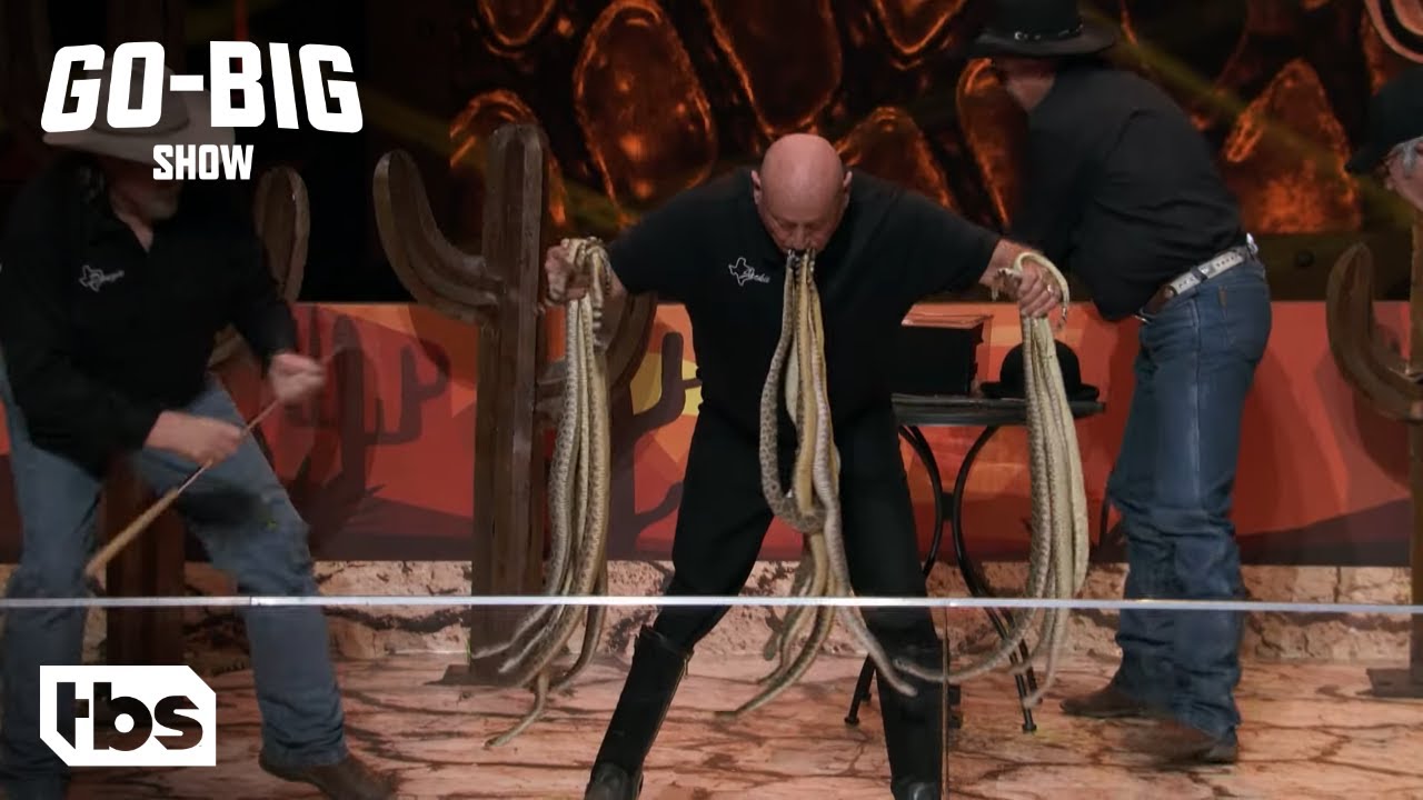 Go Big Show: Contestant Puts Rattlesnakes in His Mouth (Clip) | TBS