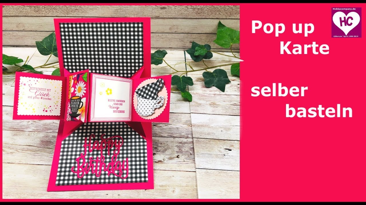 Pop Up Panel-Karte basteln, Anleitung