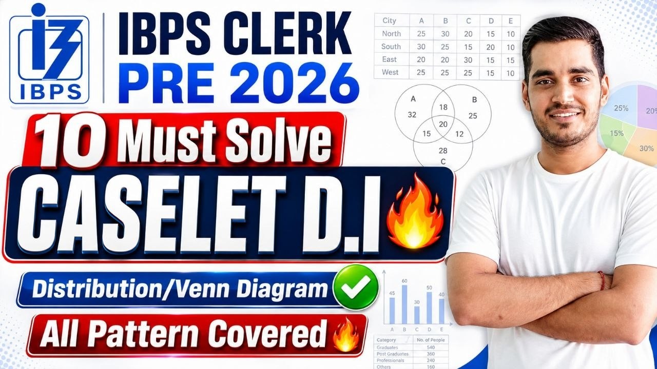 10 Caselet D.I for IBPS CLERK PRE 2026 By Vikas Jangid!