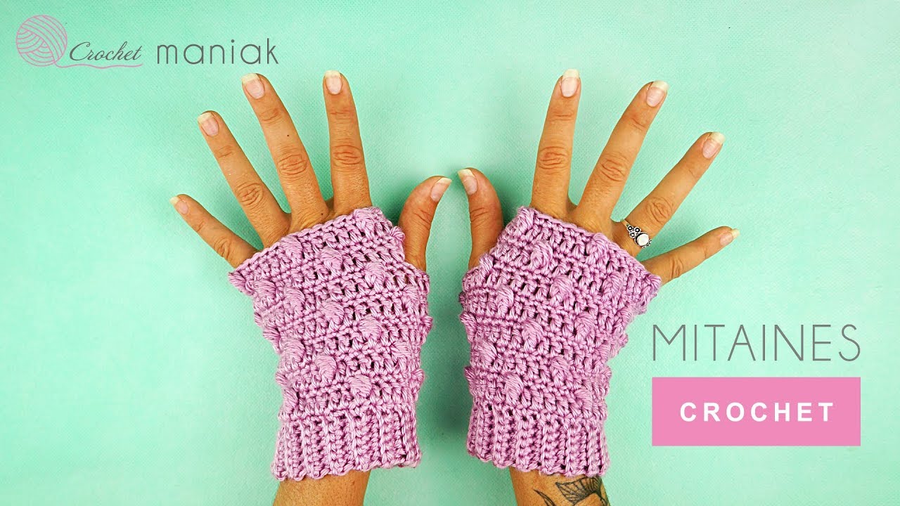 TUTO comment faire des mitaines au crochet facile et  rapide