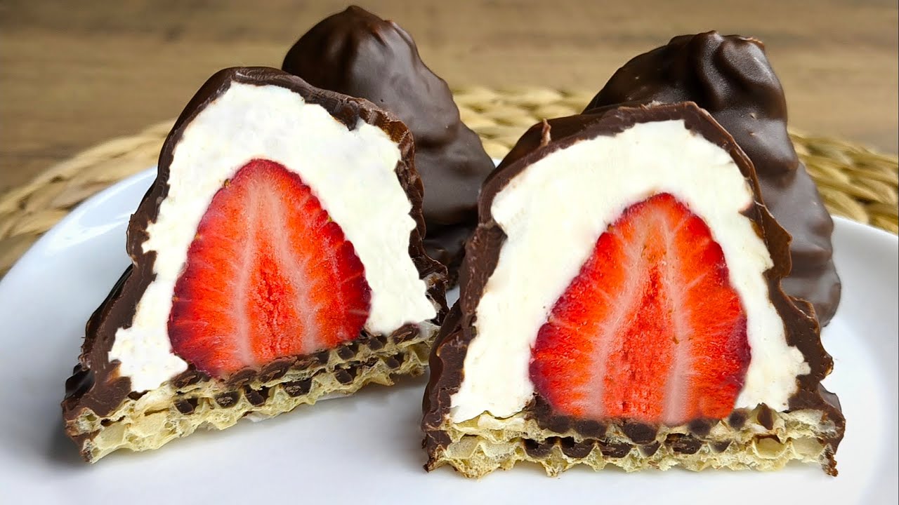 Я никогда не ел более вкусного клубничного десерта! Быстрый и легкий десерт!