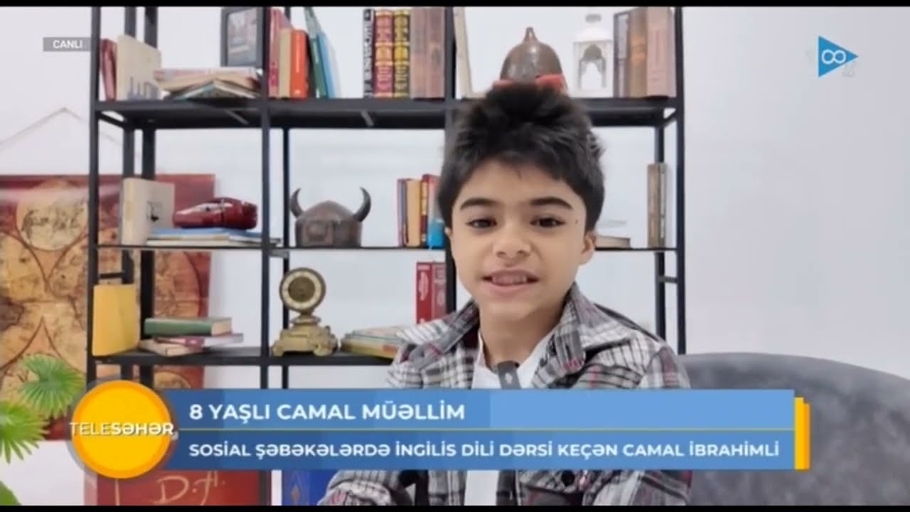 Sosial şəbəkələrdə ingilis dili keçən 8 yaşlı Camal İbrahimli