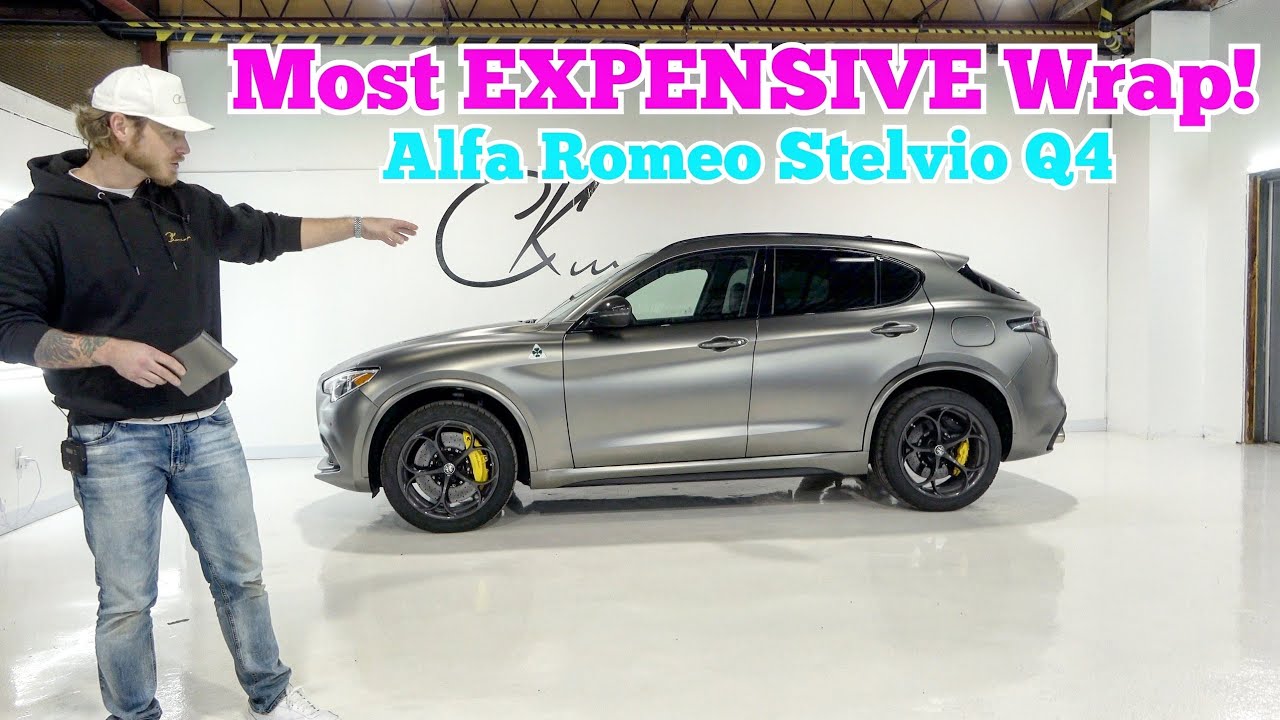 The MOST EXPENSIVE Wrap Ever! - Satin Titanium Chrome Alfa Romeo Quadrifolio