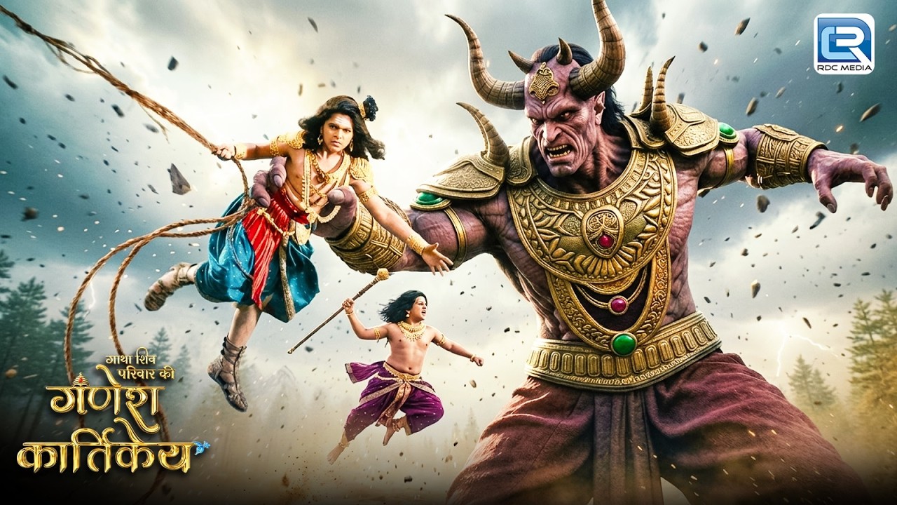 कैलाश पर मचा केहेर जब kumar kartikey और दंडपाणि ने किया विशाल असुर से युद्ध | Ganesh Kartikeya
