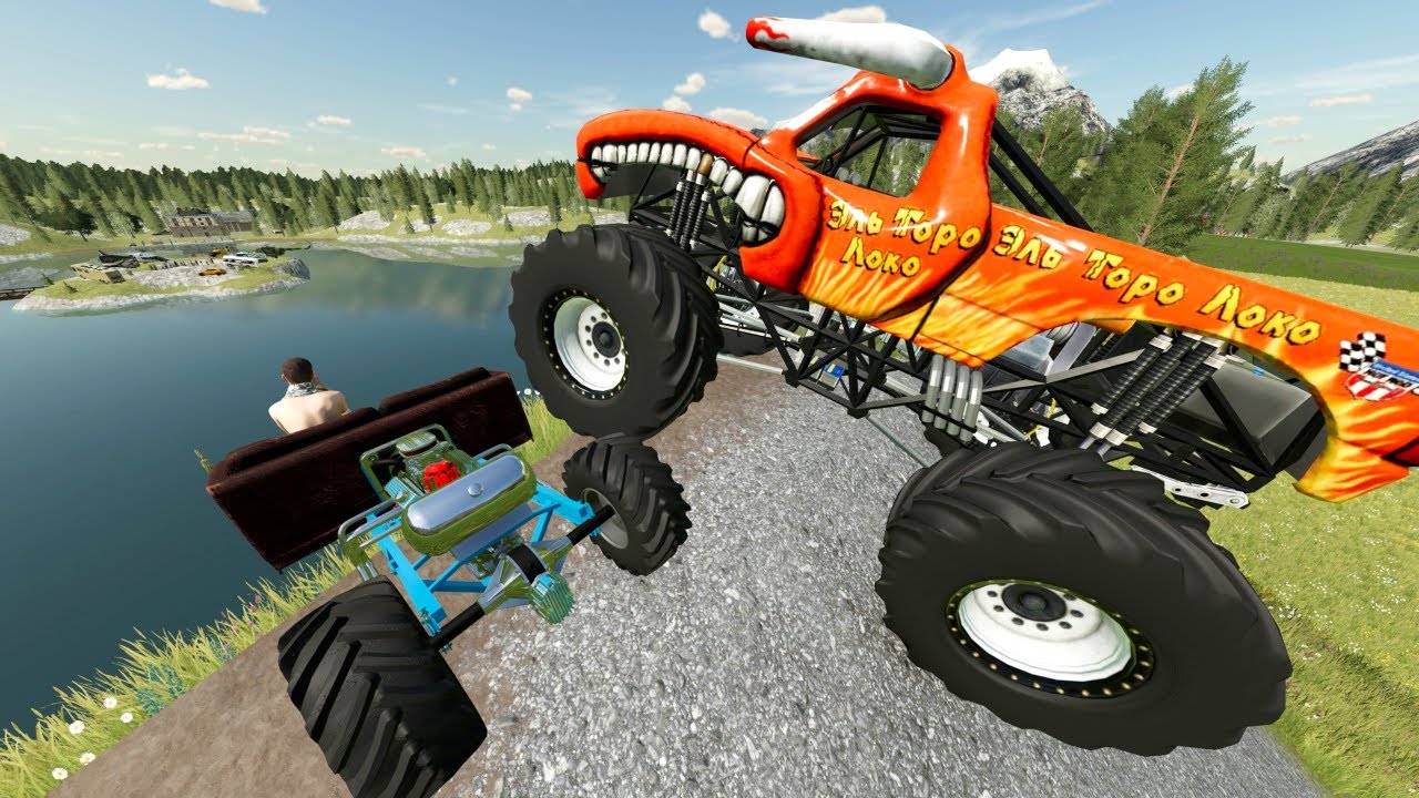 Stuntman Tries World Record Jump Over Lake | Farming Simulator 22