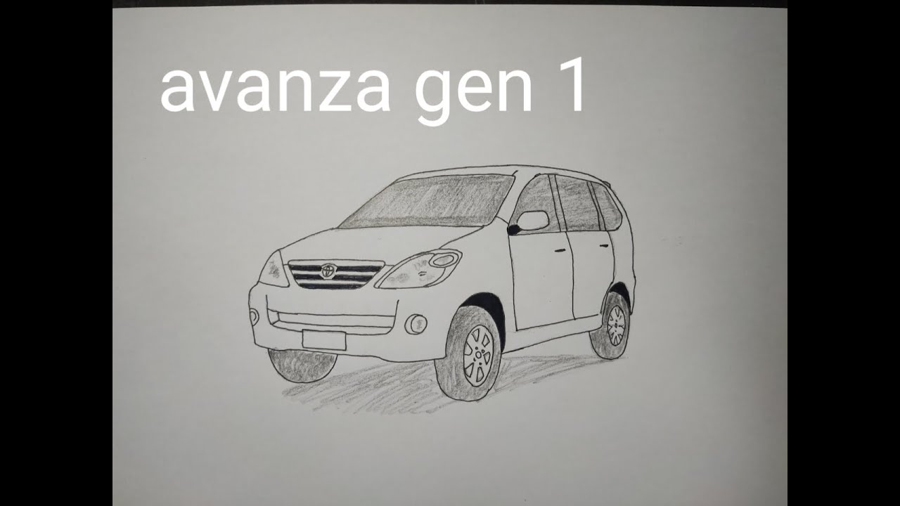 Cara Menggambar Mobil Avanza gen1 | Toyota Avanza | Belajar Menggambar mobil Realistis