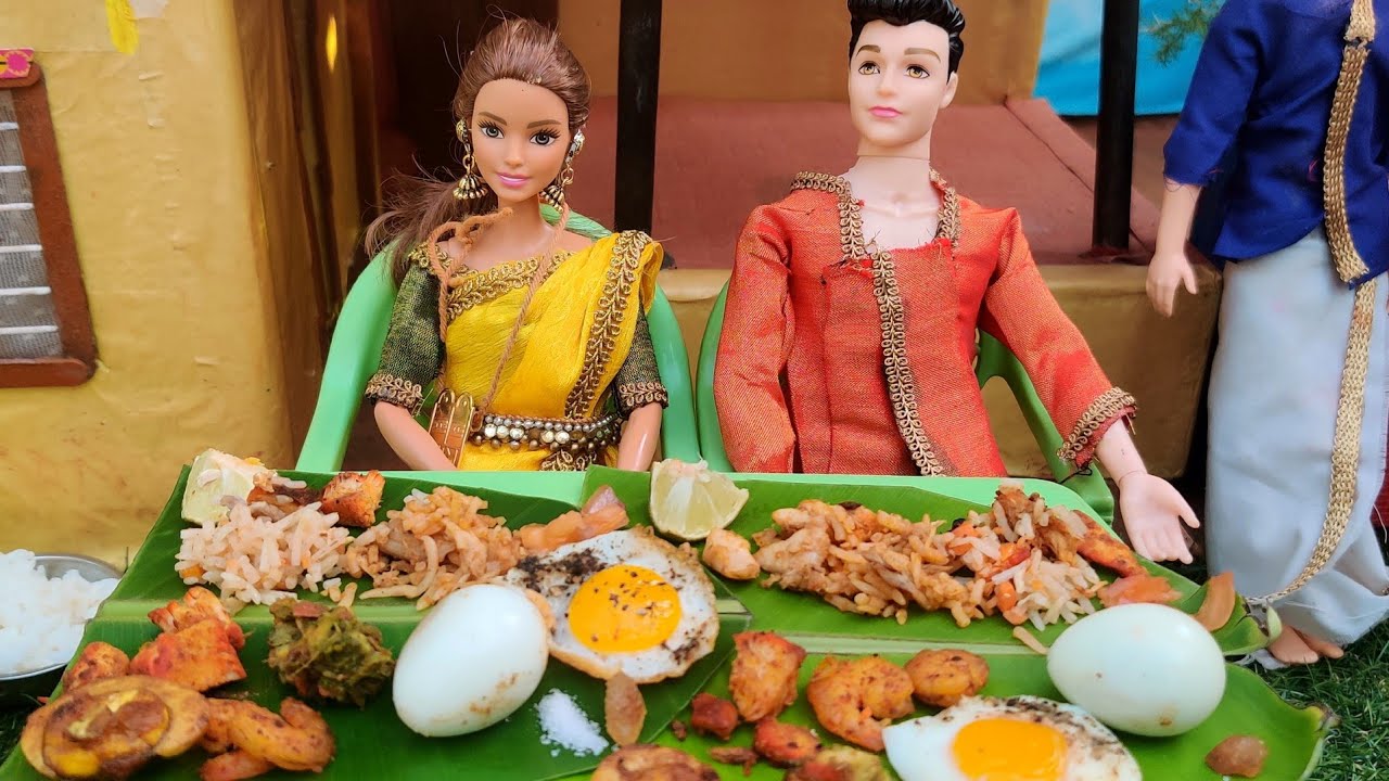 Barbie and Ken after marriage Epi 16 | ken maruveedu virunthu  | Feast for newly married couple