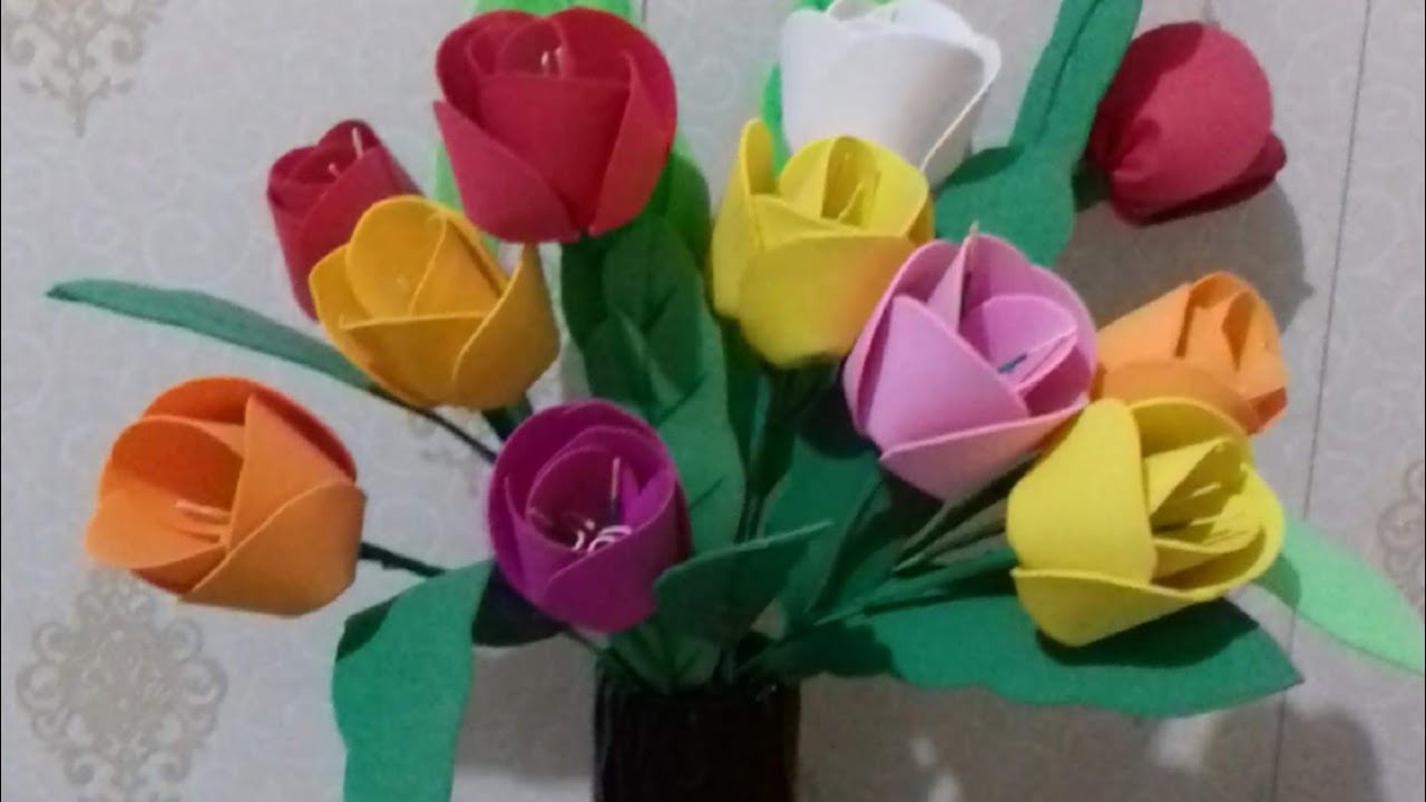 How to make Tulips 🌷by Fomic Sheet | decoration#homedecor #tulips#diy#tahira
