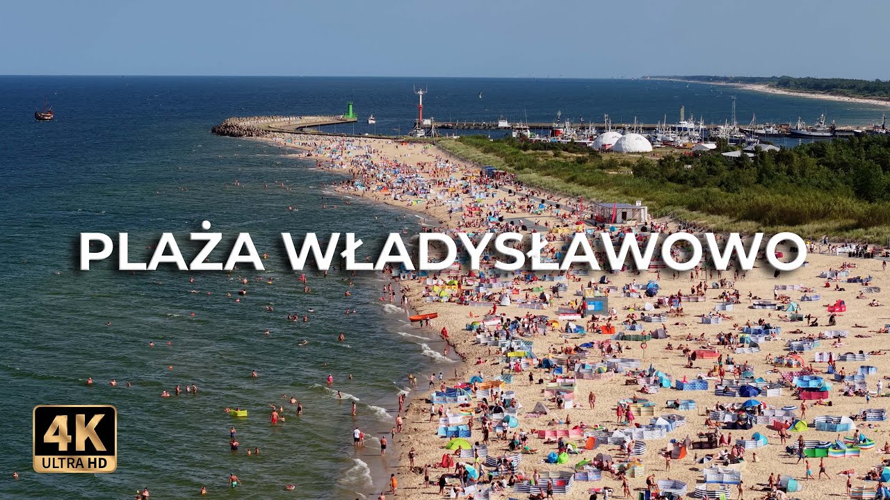 Władysławowo – plaża pełna ludzi! Zobacz, jak wygląda Bałtyk latem 2025 [4K]