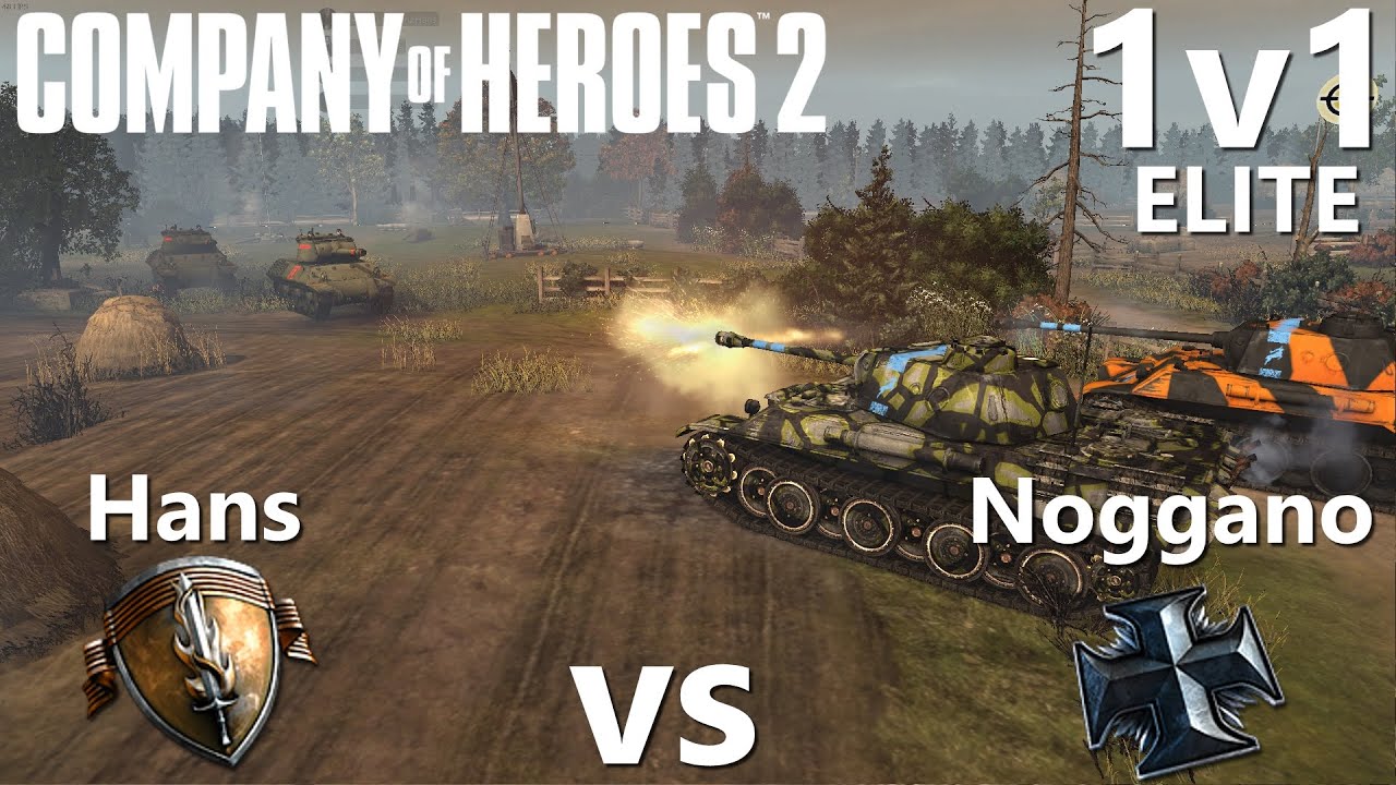 CoH2: Elite 1v1 Hans (USA) vs Noggano (OKW)