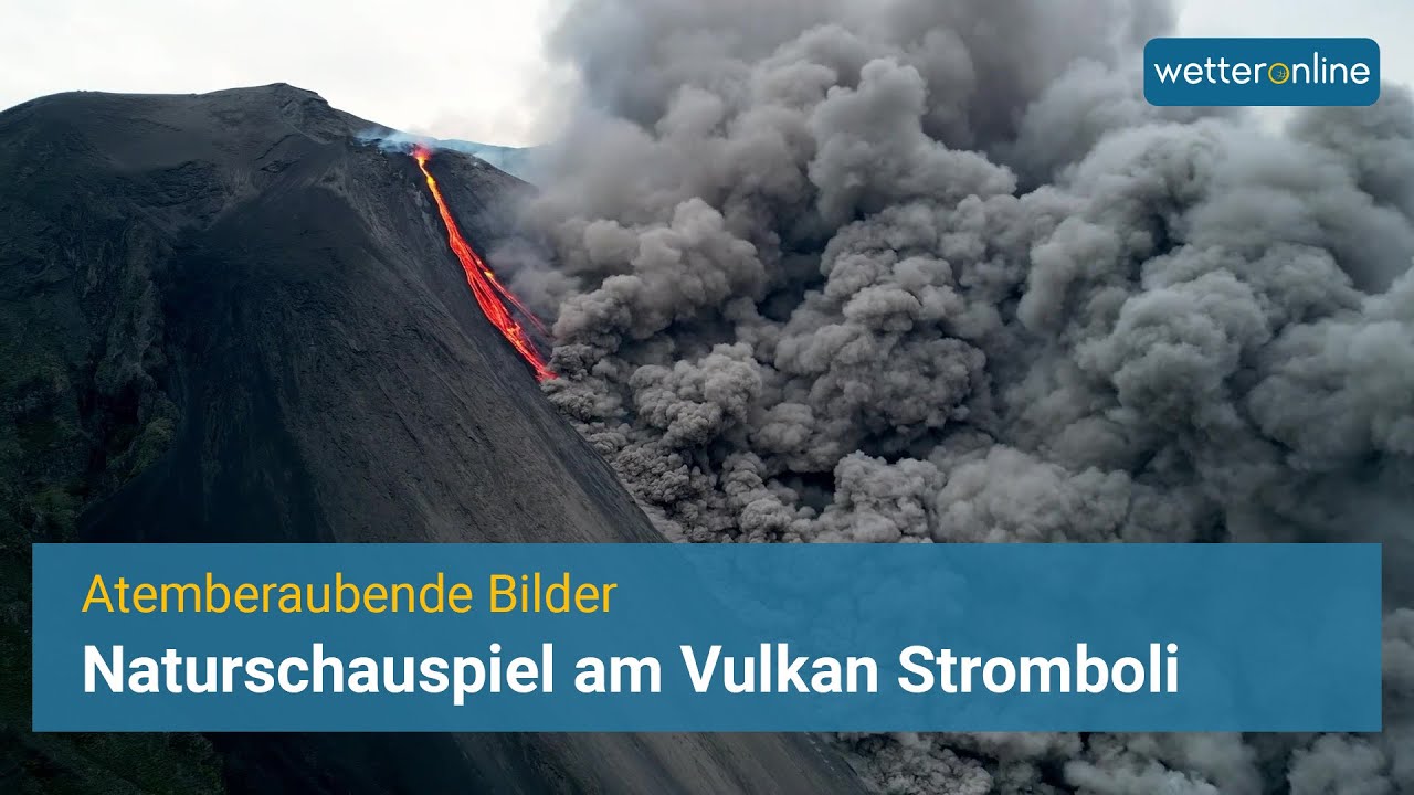 Atemberaubende Bilder vom Vulkan Stromboli