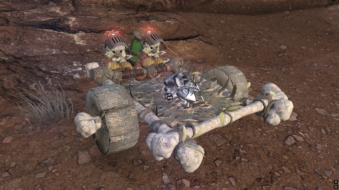 [FFXIV x MHW] Felyne Support Team Cart