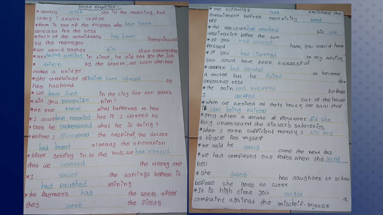 Tense exercise #education #studies #learning #learn #mathematics 