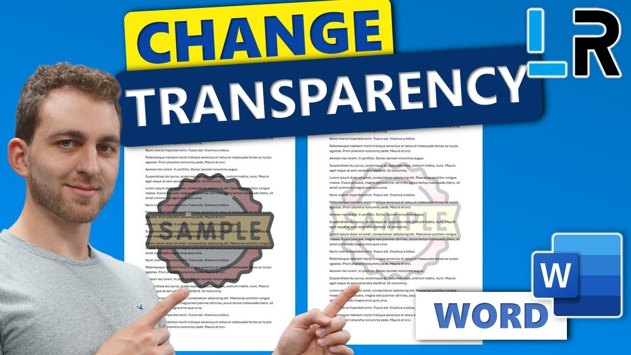 How to Change the Transparency of a PICTURE Watermark in Word