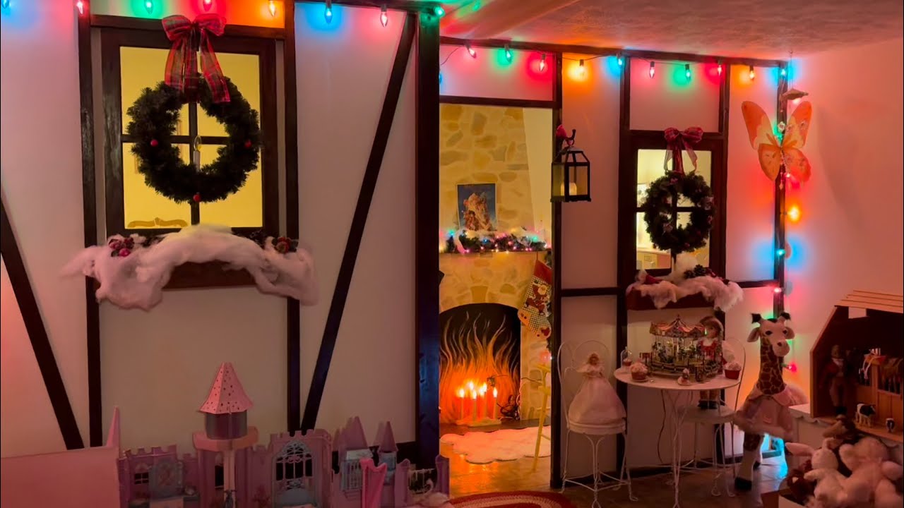 Life Size Playhouse - Custom built by my husband for our daughter! (With Commentary). Holiday Decor.