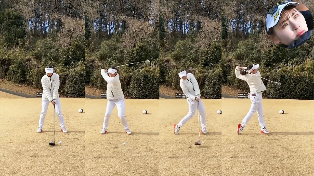Koto Hayashi 林瑚都 プロゴルファー DRIVER SHOT SLOW MOTION !!!