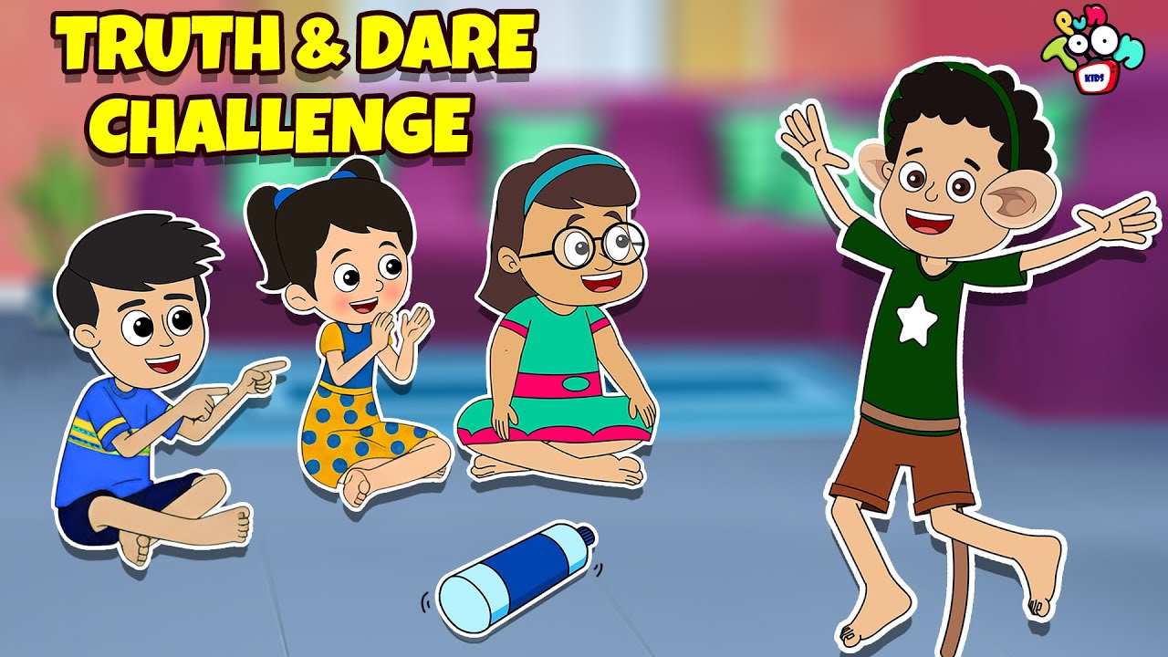 Truth and Dare Challenge | Telugu Kathalu | Moral Stories | Kids Animation Story | Puntoon Kids