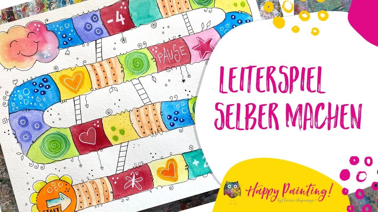 Leiterspiel selber machen: Malen, spielen, Spaß haben!