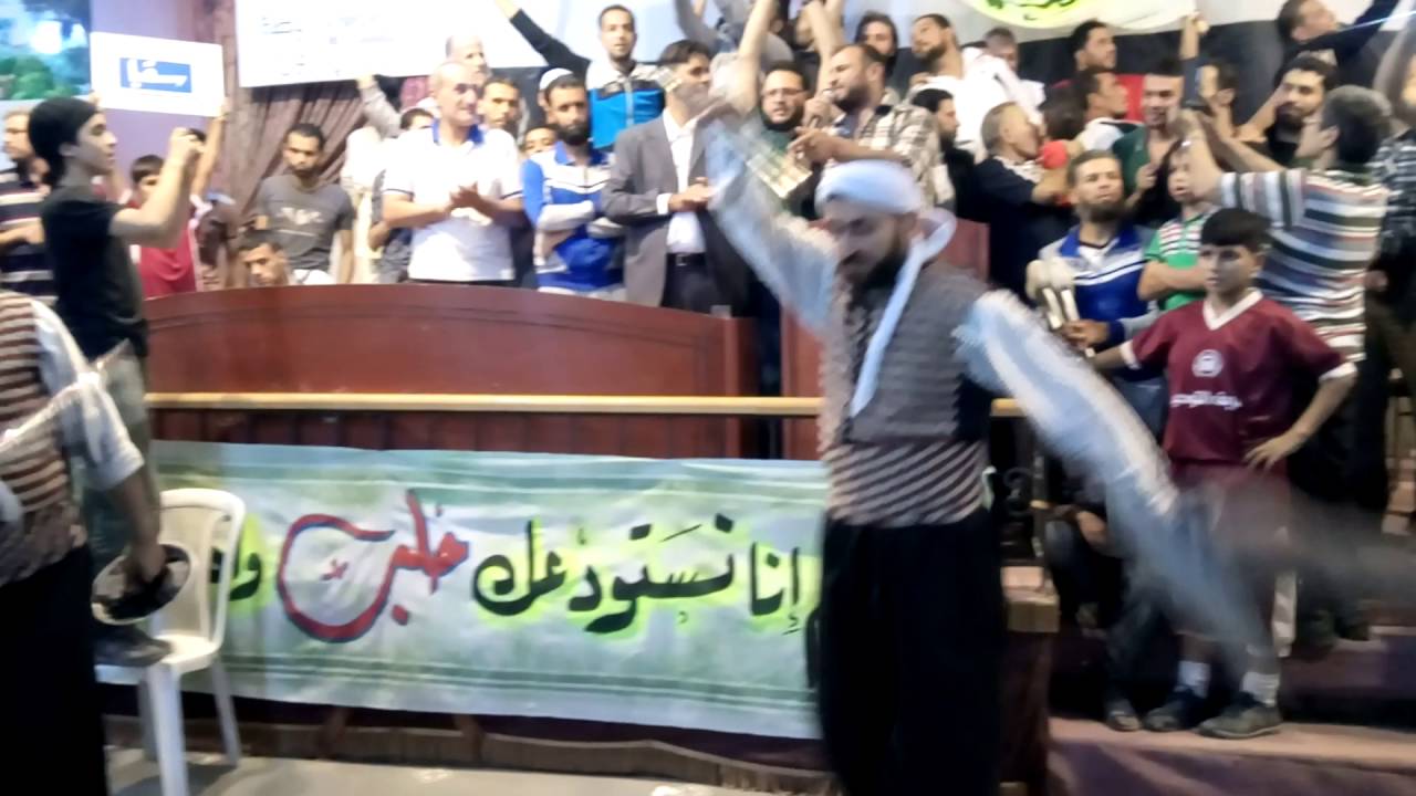 منشد الغوطة ابو ماهر صالح يغني لحلب
