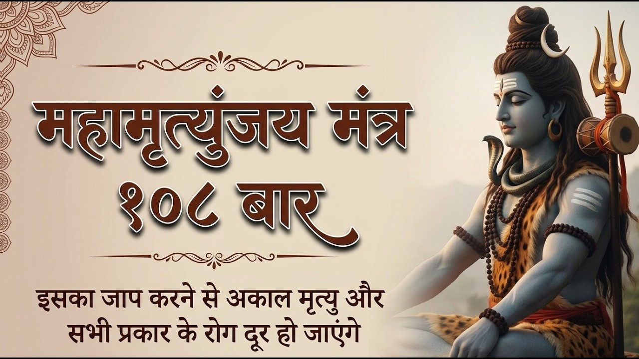 महामृत्युंजय मंत्र 108 times | Mahamrityunjay mantra 108 times fast | maha mrityunjay mantra