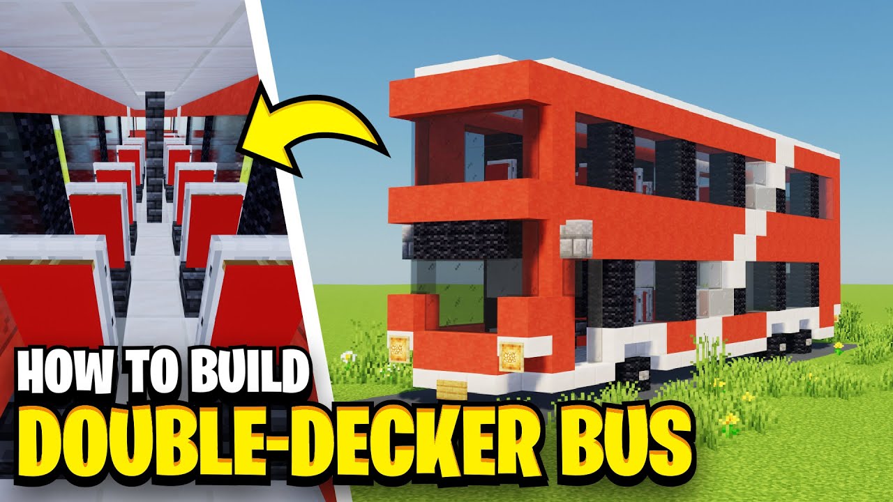 How To Build A DOUBLE-DECKER BUS In Minecraft!