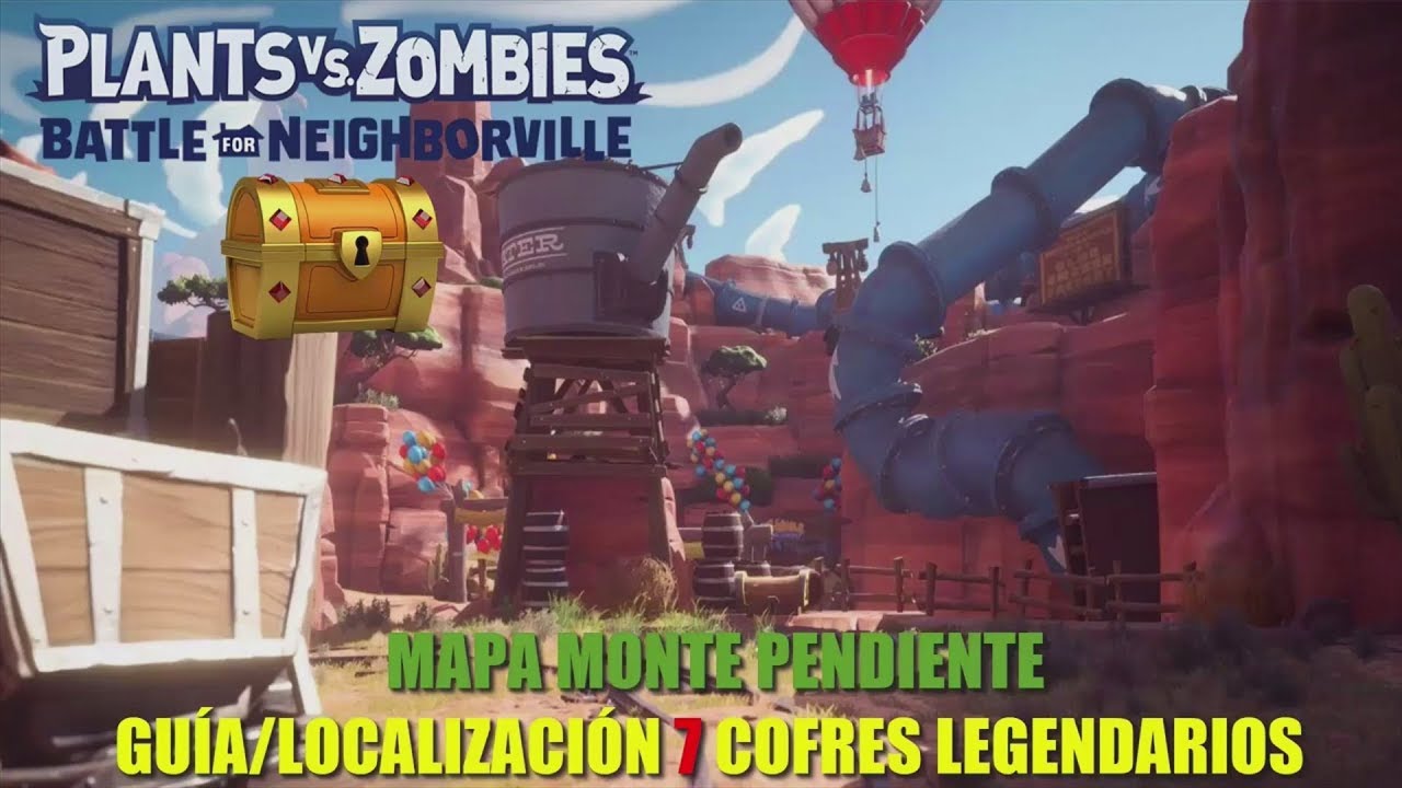Plantas Vs Zombies: BFN -Mapa Monte Pendiente- Gu&iacute;a/Localizaci&oacute;n 7 Cofres Legendarios -En Espa&ntilde;ol