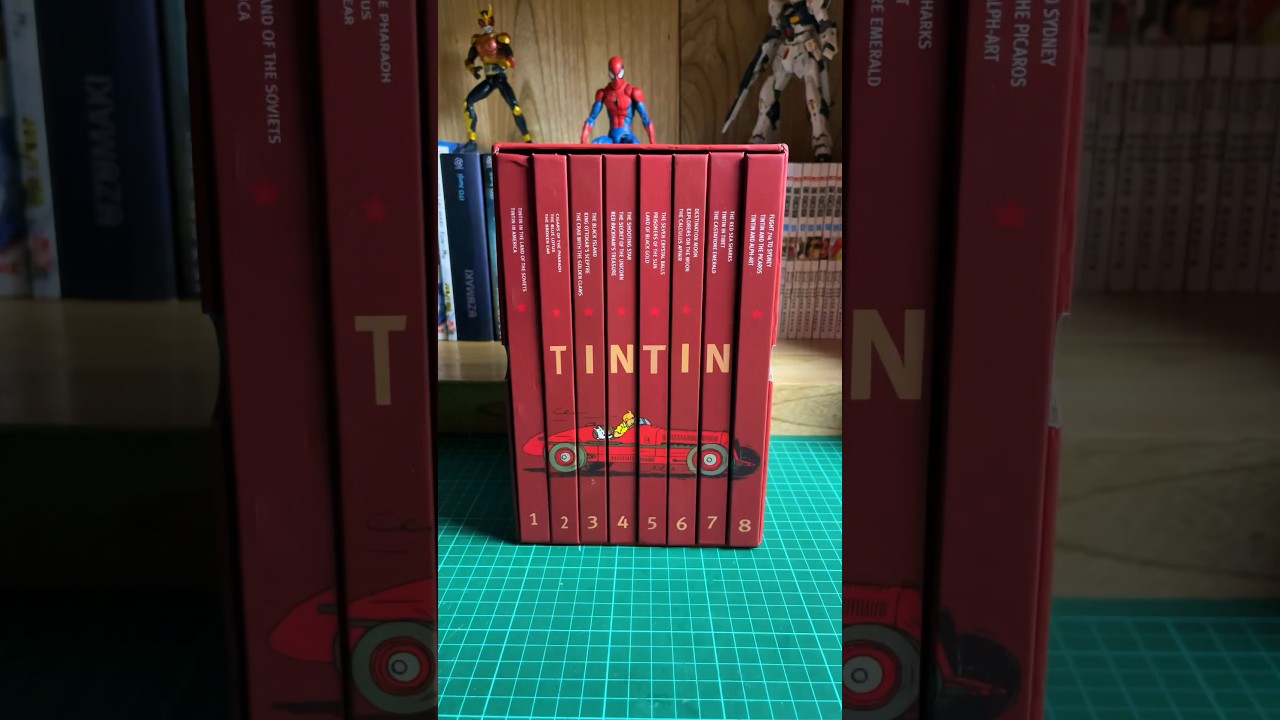 ASMR UNBOXING COMIC THE ADVENTURES OF TINTIN COMPLETE COLLECTION #unboxing #asmr #comics #tintin