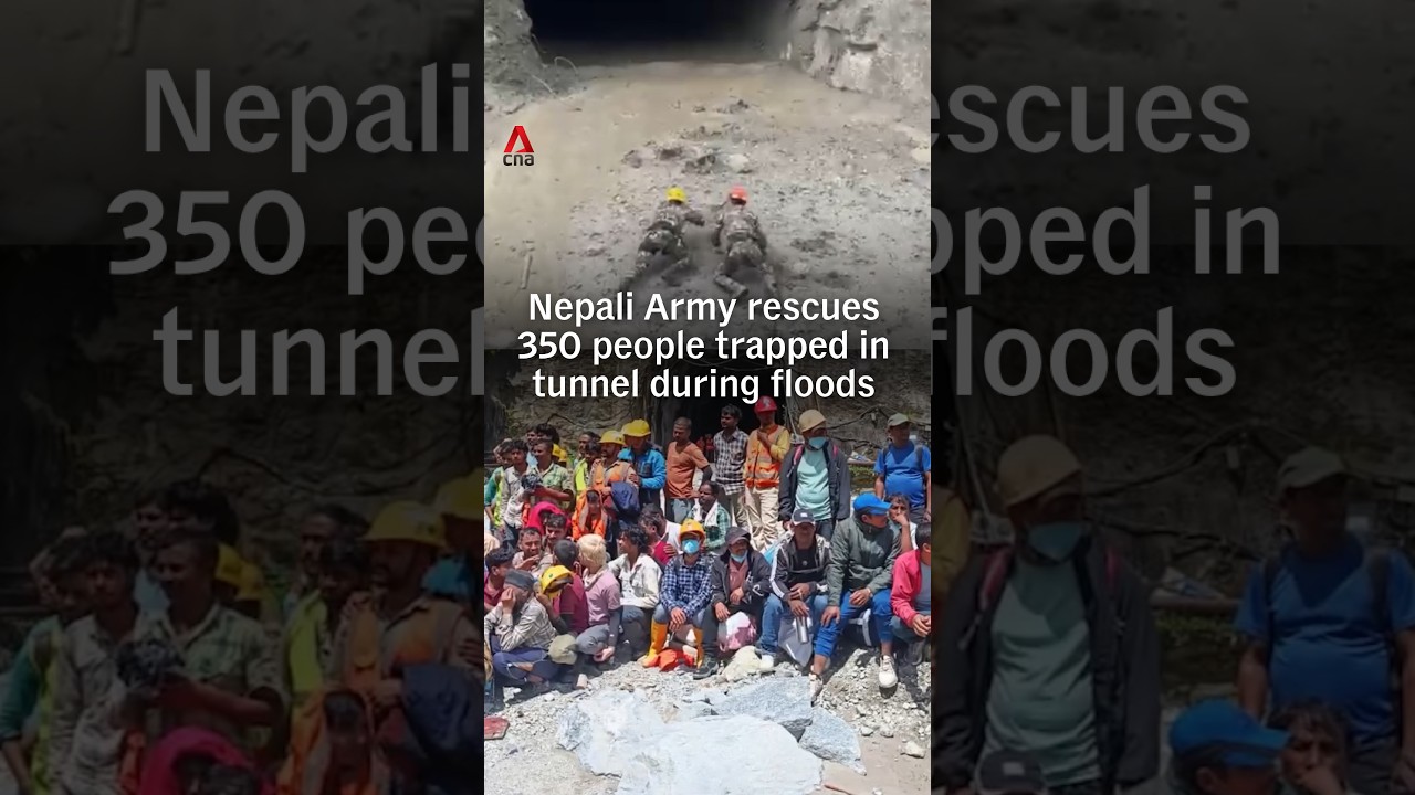 Nepali Army rescues 350 people trapped in  tunnel during floods