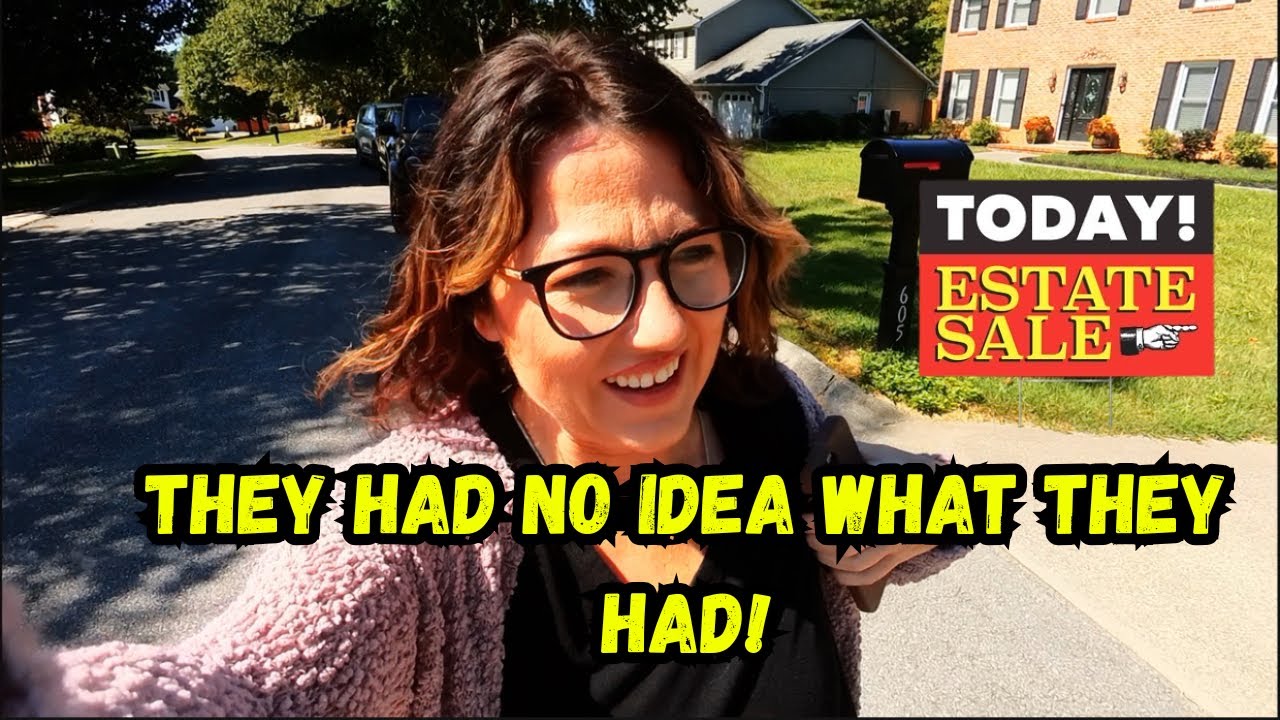 I had no idea this was worth this much! 🤯Thrift with me at an ESTATE SALE!