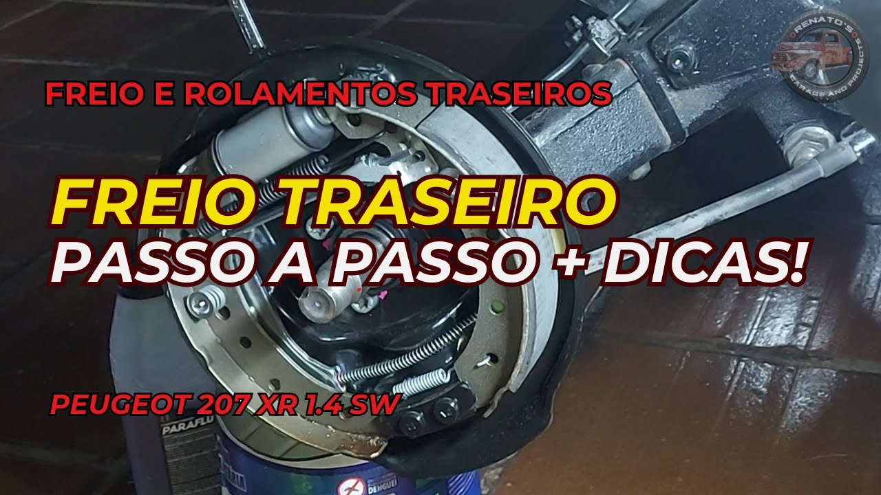 Conserte o Freio Traseiro do Peugeot 207 e Evite Reparos Caros! (Passo a Passo Completo) (V056)