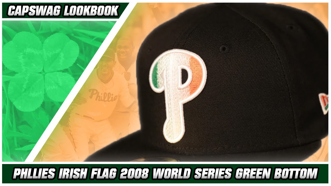 Green Bottom World Series Side Patch Fitted | Phillies World Series Hat Green Under Brim 