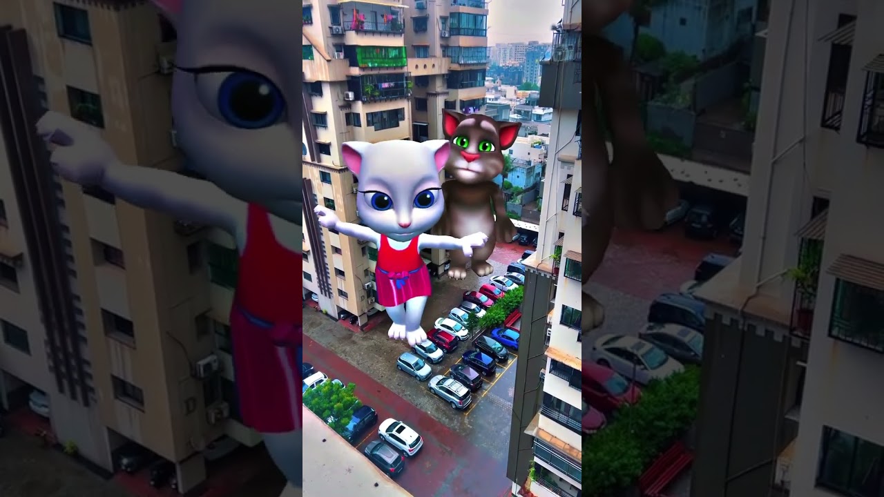 Building se Badi billia🐈 #funny #comedy #cat #trending #funnyshorts #viral #shorts #trend #ytshorts