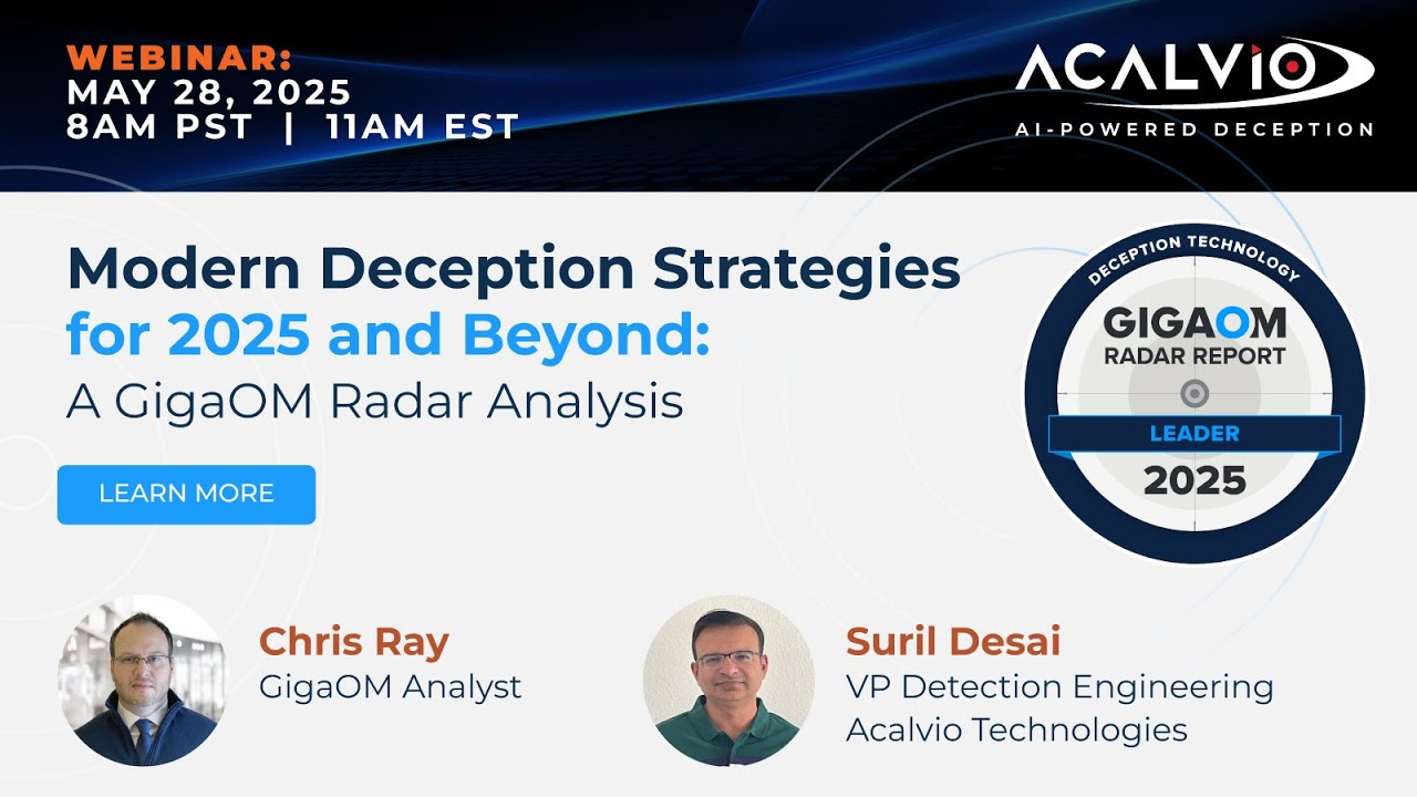 Modern Deception Strategies for 2025 and Beyond: A GigaOm Radar Analysis