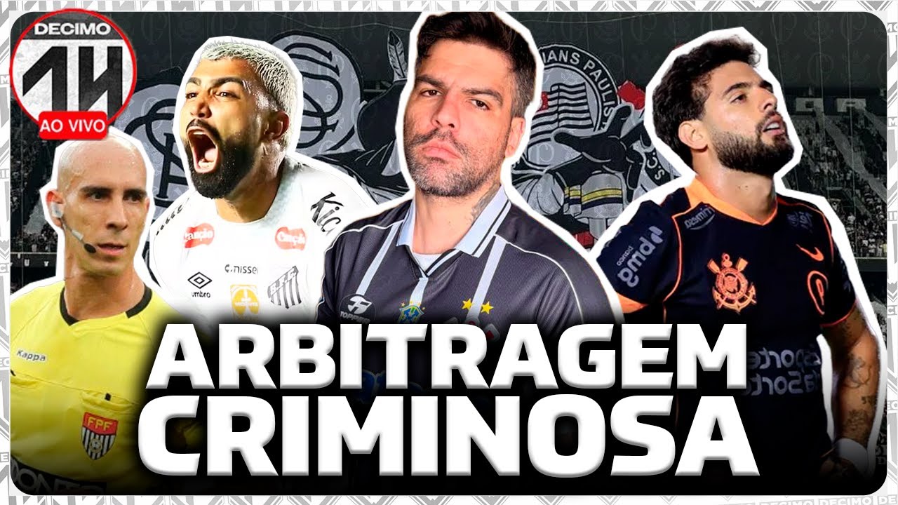 ARBITRAGEM CRIMINOSA E AMADORA! - santos 1x1 CORINTHIANS
