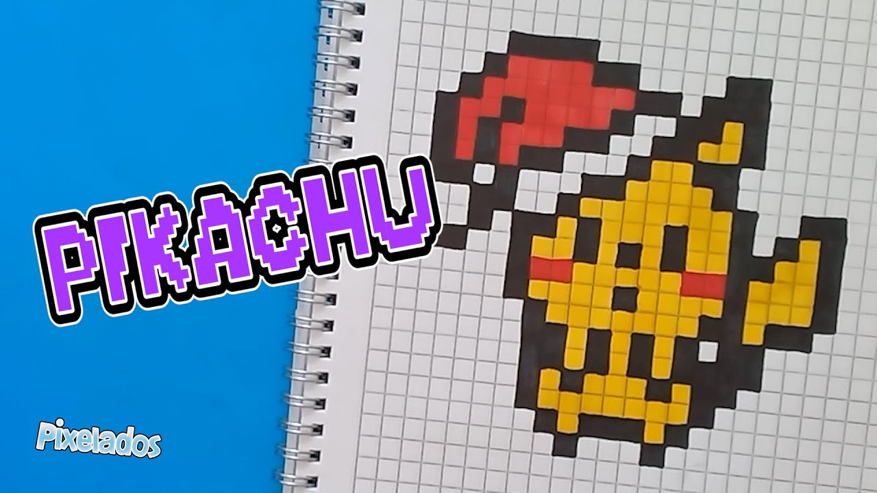 COMO DIBUJAR A PIKACHU CON GORRO DE NAVIDAD en PIXEL ART - PIXELADOS
