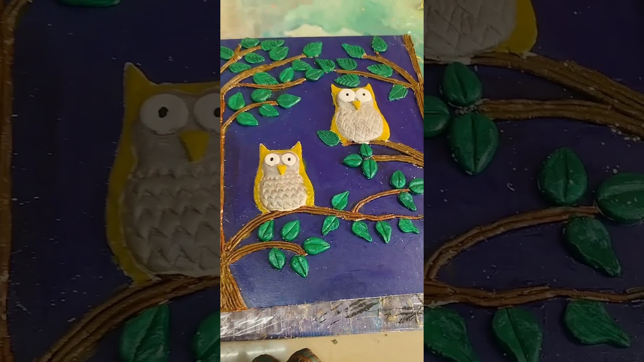 texture art owl