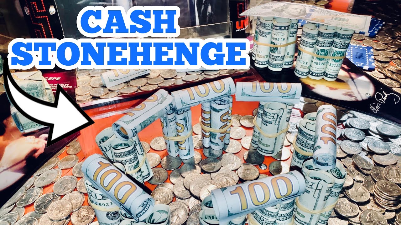 CASH STONEHENGE Inside The High Limit Coin Pusher Jackpot WON MONEY ASMR