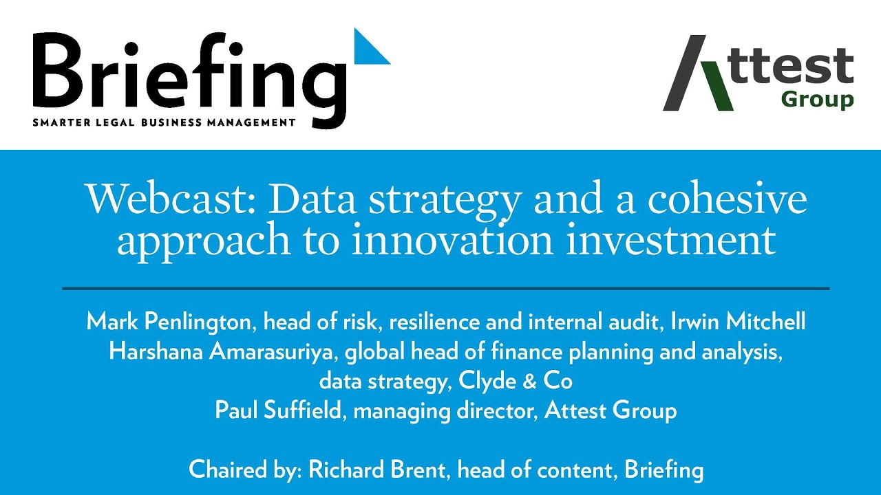 Briefing webcast | Data strategy and a cohesive approach to innovation investment