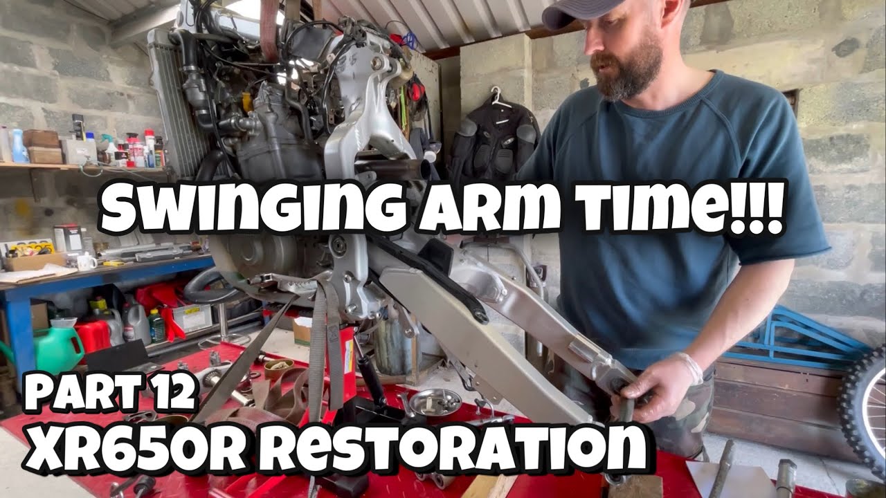 XR650R Restoration Part 12 | Swinging arm adjustment explained and bearings renewal | Dirt Bike
