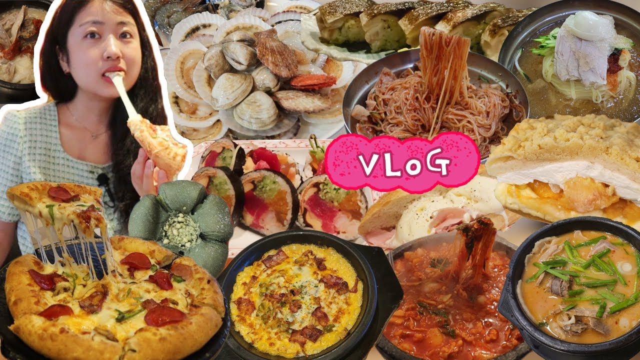 역시 부산은 맛의 도시🤤 +쩡유님 만났어요! 돼지국밥, 회김밥, 고등어봉초밥, 서희와제과, 더베이 베이커리, 밀면, 이재모피자, 조개구이, 대창전골 Busan Mukbang