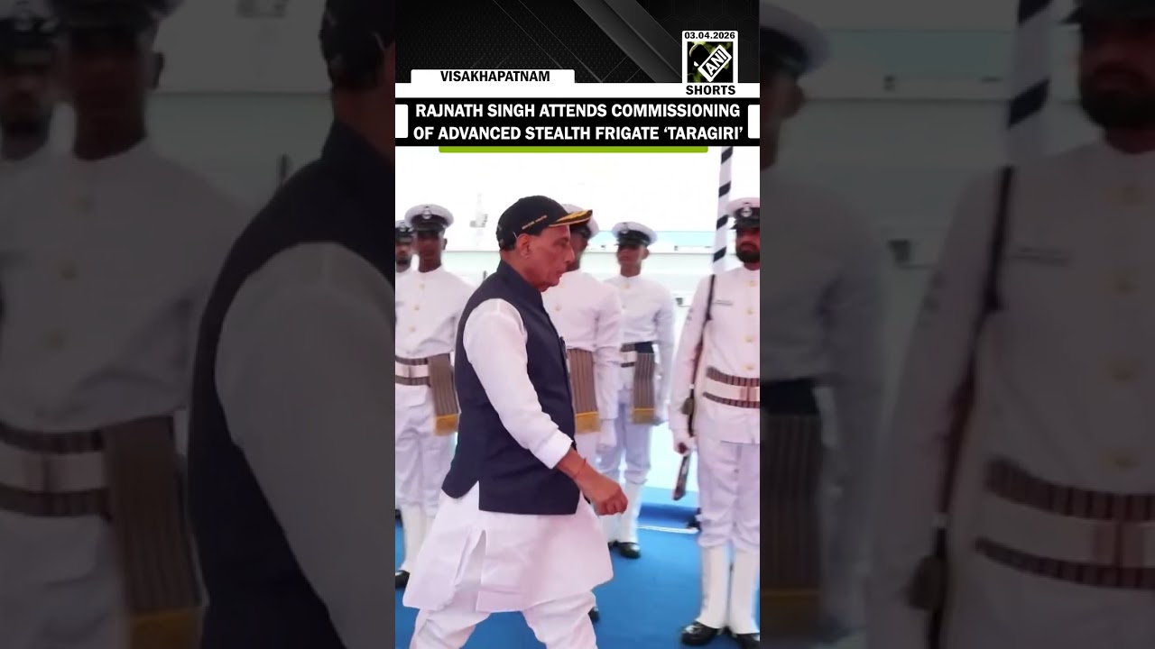 Defence Minister Rajnath Singh attends commissioning ceremony of advanced stealth frigate &lsquo;Taragiri&rsquo;
